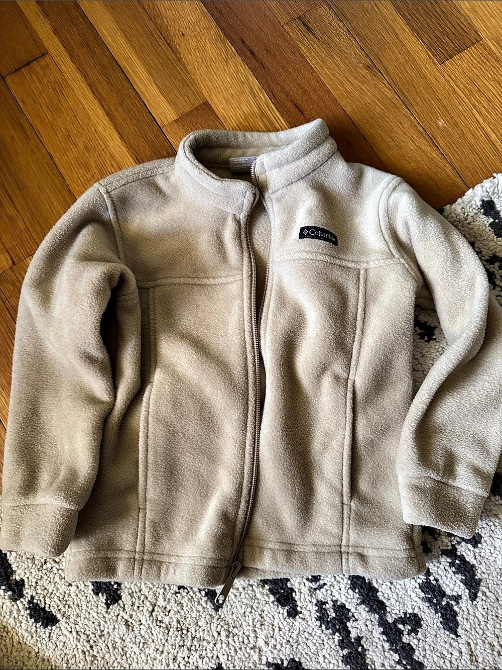 Columbia Fleece Jacket Cream Girls 4T Like New